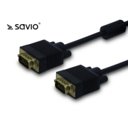 Kabel VGA (M) – VGA (M) ekranowany +2 feryty Savio CL-29 1,8