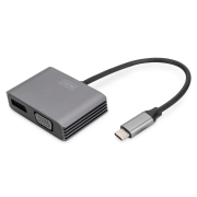 Kabel adapter graficzny DIGITUS USB Typ C na DisplayPort/VGA 4K 30Hz 0,2m