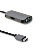 Kabel adapter Qoltec USB 3.1 C / HDMI | VGA