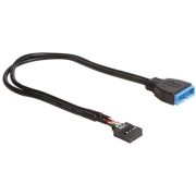 Kabel USB 2.0 (F)&amp;gt;USB 3.0 (M) 0.3m Delock