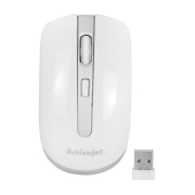 Activejet AMY-320WS Mysz bezprzewodowa optyczna; (1600 DPI; kolor biały)