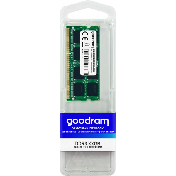 Pamięć GoodRam GR1333S364L9S/4G (DDR3 SO-DIMM; 1 x 4 GB; 1333 MHz; CL9)-8302016