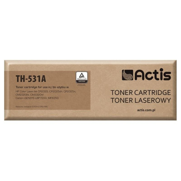 Toner ACTIS TH-531A (zamiennik HP 304A CC531A, Canon CRG-718C; Standard; 3000 stron; niebieski)