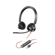 Słuchawki z mikrofonem Poly Blackwire 3320 USB-C/IN czarne