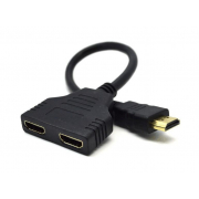 Adapter HDMI AM / HDMI AFx2 dwuportowy pasywny splitter Gembird