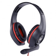 Słuchawki nauszne dla graczy z regulacją głośności PC, PS4, Xbox Gembird (czarno-czerwone)