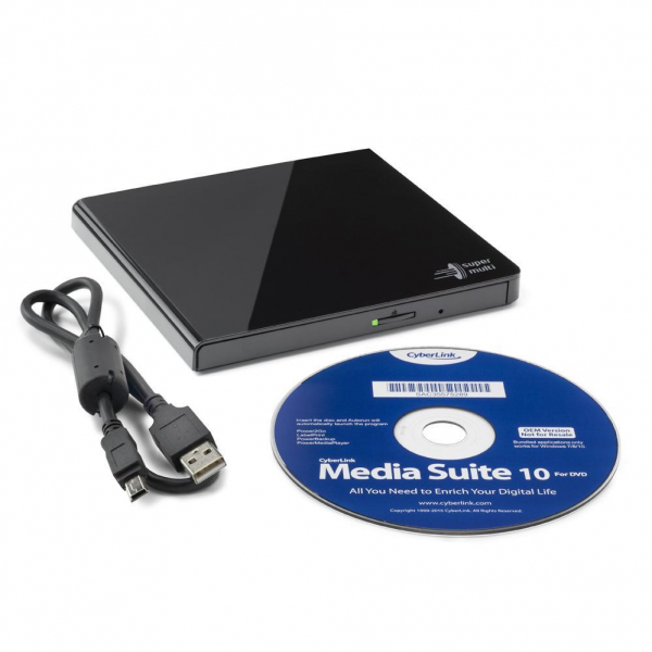 Nagrywarka zewnętrzna DVD -/+ R/RW Slim USB HLDS GP57EB40 (czarna)-8511089
